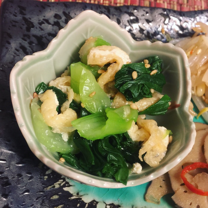 節約食材で簡単副菜!チンゲンサイと揚げのお浸し